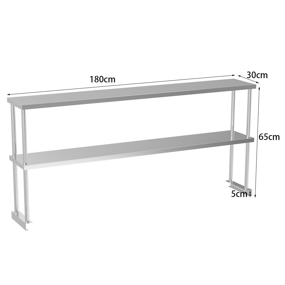 Commercial Kitchen Food Prep Work Table Stainless Steel Single Double Over Shelf Kitchen & Dining Room Tables Living and Home 