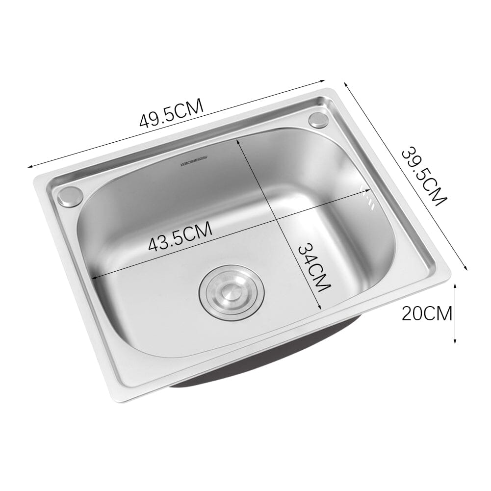 Stainless Steel Kitchen Sink Single Bowl Catering Sink Kitchen Sinks Living and Home 