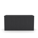 Outdoor Black Storage Deck Box - Large Size Garden Storages & Greenhouses Living and Home 