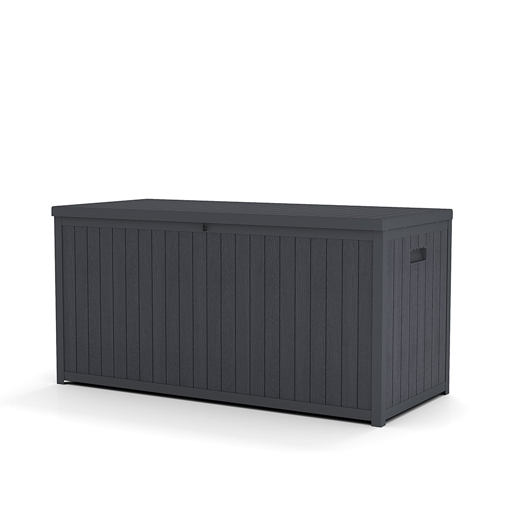 Outdoor Grey Storage Deck Box - Large Size Garden Storages & Greenhouses Living and Home 