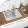 Inset Kitchen Sink Single Bowl Sink with Faucet Aperture Kitchen Sinks Living and Home 