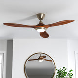 52inch Reversible Ceiling Fan W/Light Remote Control 3/5 Blades 5 Speed Timer Ceiling Lights Living and Home 