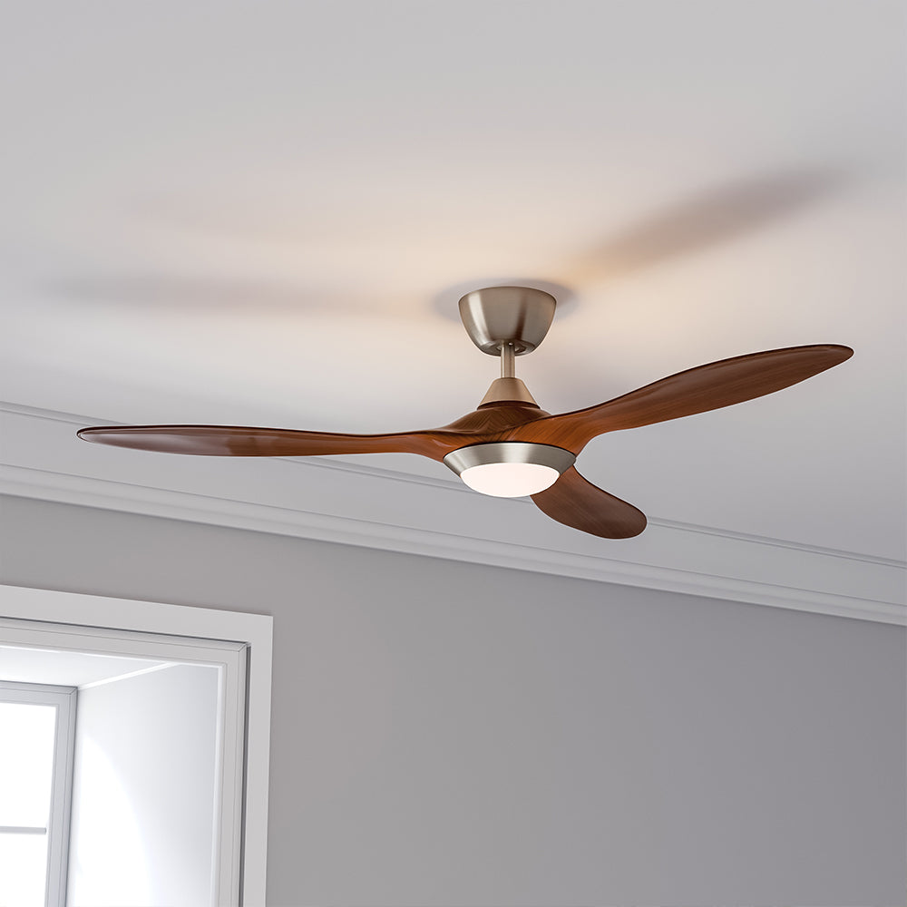 52inch Reversible Ceiling Fan W/Light Remote Control 3/5 Blades 5 Speed Timer Ceiling Lights Living and Home 