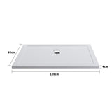 Livingandhome 900x700mm Rectangular Shower Tray White, DM0405DM0423 Living and Home 