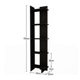 5 Tier Bookshelf Shelf Storage Shelving Unit Corner Rack Display Stand Shelves & Racks Living and Home 