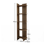 5 Tier Bookshelf Shelf Storage Shelving Unit Corner Rack Display Stand Shelves & Racks Living and Home 