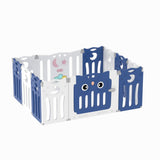 Kids Safety Play Yard Blue Foldable Home Activity Center Play Yard Living and Home 