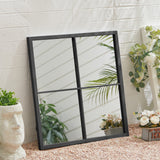 Classic Window Mirror Wall Accent Metal Framed Mirror Wall Mirrors Living and Home 