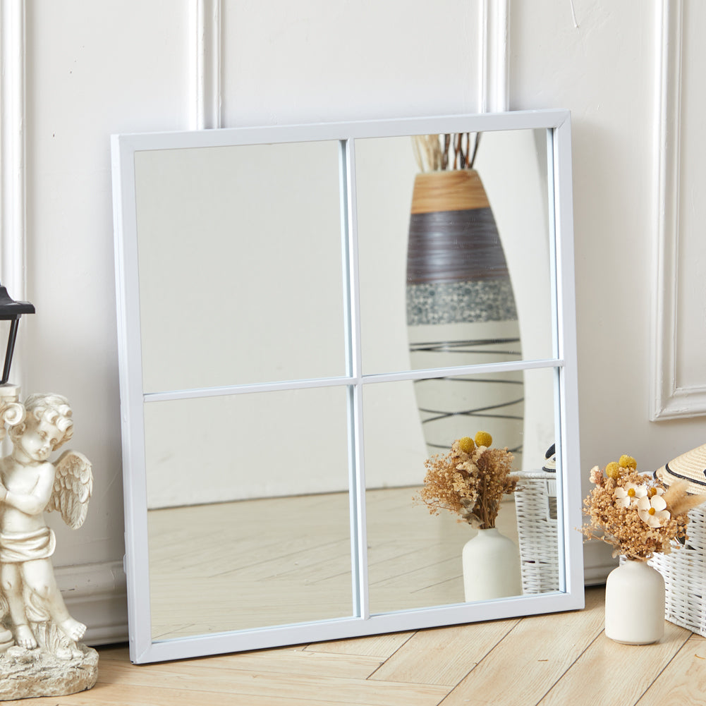 Classic Window Mirror Wall Accent Metal Framed Mirror Wall Mirrors Living and Home 