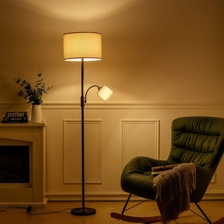 2-Light Floor Standing Lamp with Adjustable Head Floor Lamps Living and Home 