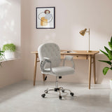 Faux Leather Chesterfield Office Chair with Chrome Base Office Chair Living and Home 