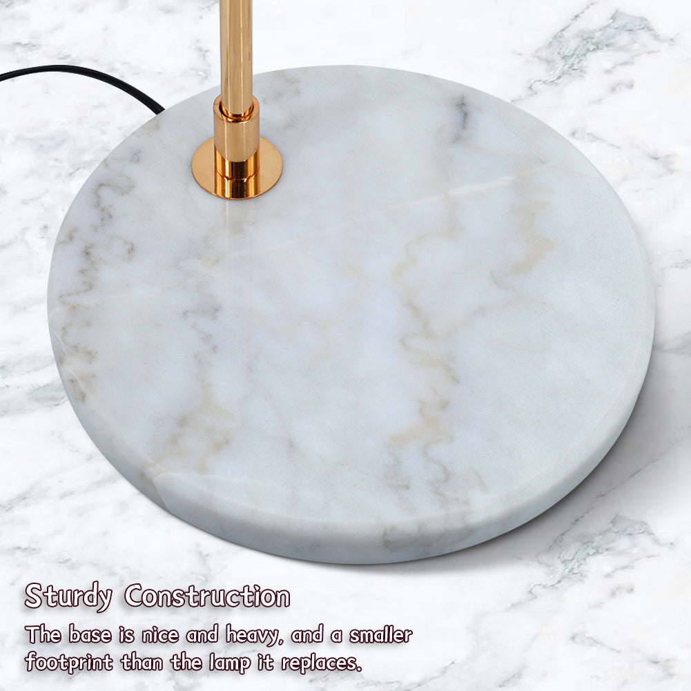 Modern Floor Lamp with Marble Base - Dimmable Floorlamp Living and Home 