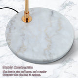 Modern Floor Lamp with Marble Base - Dimmable Floorlamp Living and Home 