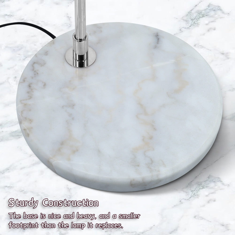 Modern Floor Lamp with Marble Base - Dimmable Floorlamp Living and Home 