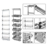 6-Tier Metal Kitchen Cabinet Basket Shelf Tall Pull-out Basket Shelves Kitchen Shelves Living and Home 