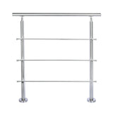 Silver Floor Mount Stainless Steel Handrail for Slopes and Stairs Living and Home 