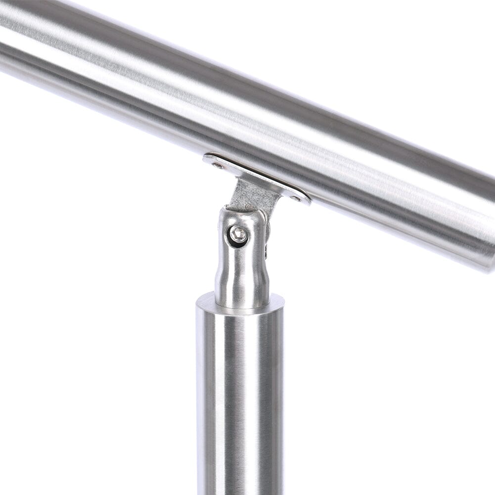 Silver Floor Mount Stainless Steel Handrail for Slopes and Stairs Living and Home 