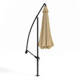 3M Taupe Sun Parasol Hanging Banana Umbrella Parasols Living and Home 