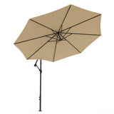 3M Taupe Sun Parasol Hanging Banana Umbrella Parasols Living and Home 