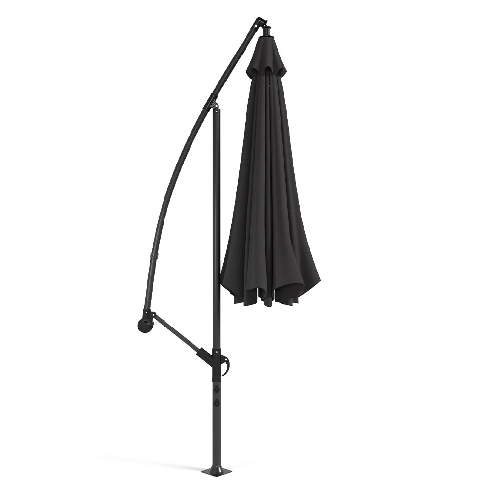 3M Black Sun Parasol Hanging Banana Umbrella Parasols Living and Home 