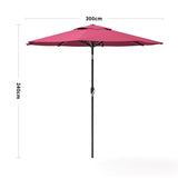 Copy of 3M Backyard Sunshade Parasol Garden Tilt Umbrella with Crank Parasols Living and Home 