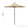 Copy of 3M Backyard Sunshade Parasol Garden Tilt Umbrella with Crank Parasols Living and Home Beige 