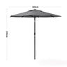 Copy of 3M Backyard Sunshade Parasol Garden Tilt Umbrella with Crank Parasols Living and Home Dark Grey 