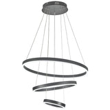 Modern 3 Ring Aluminum Round Hanging LED Pendant Light Chandeliers Living and Home 