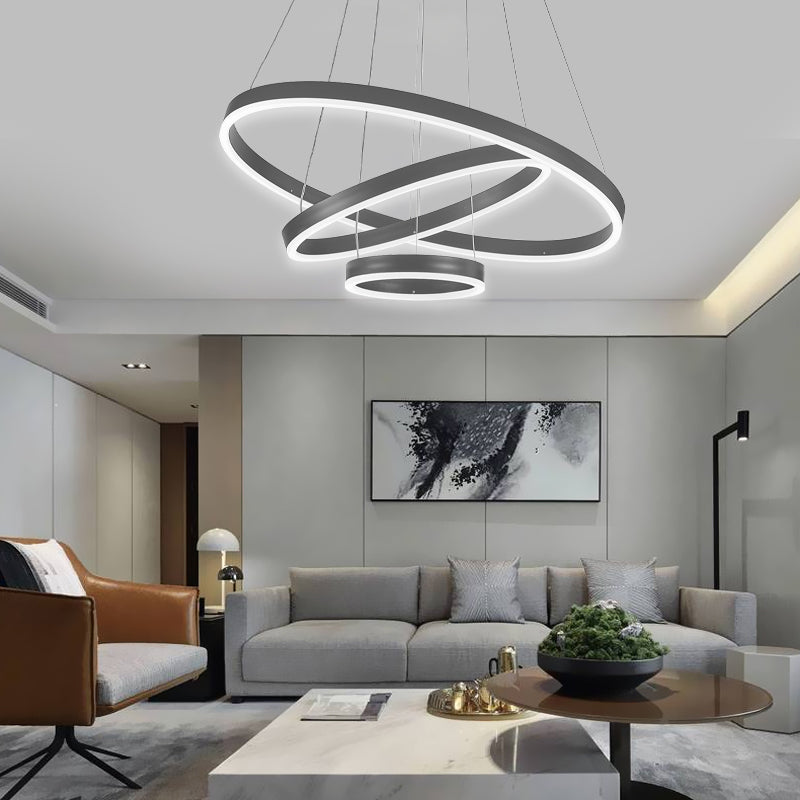 Ring LED Crystal Pendant Light Ceiling Lamp Dining Living Room Circle  Chandelier | eBay