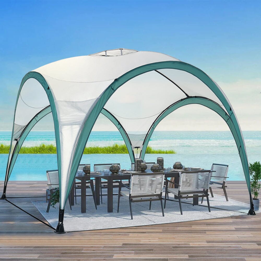 3X3m Grey and Green Outdoor Canopy Canopies & Gazebos Living and Home 