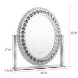 Dimmable Hollywood Led Makeup Mirror Luxury Crystal Diamante Oval Vanity Mirror Face Mirrors Living and Home 