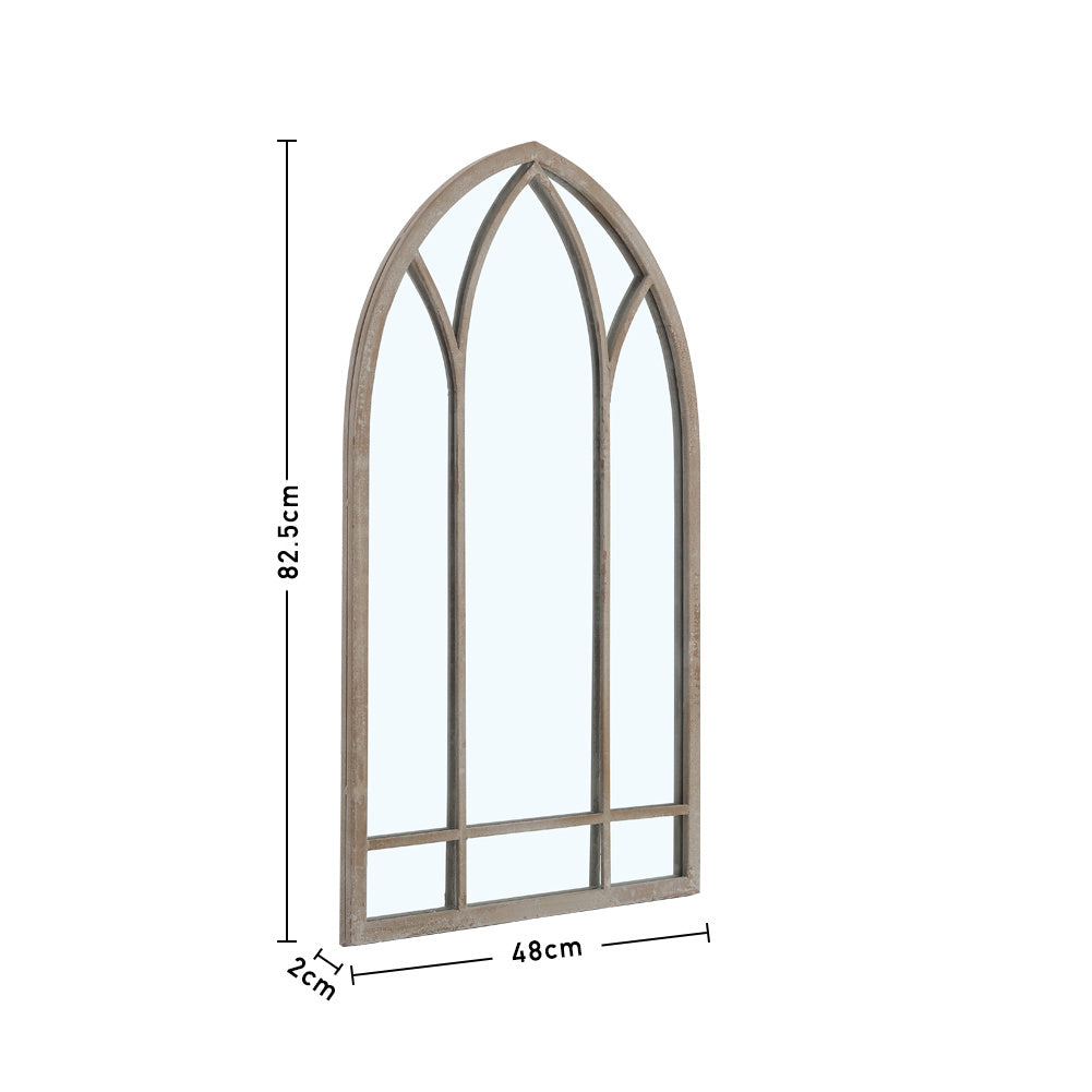 Decorative Metal Arched Garden Window Mirror Garden Mirrors Living and Home 