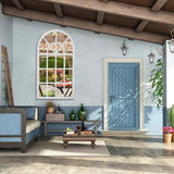 Arch Outdoor Garden Windowpane Mirror Farmhouse Style Wall Decor Garden Mirrors Living and Home 