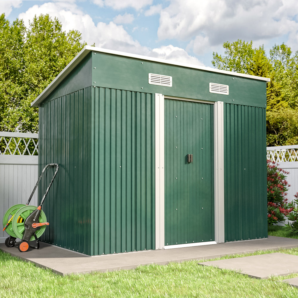 Garden Steel Shed with Skillion Roof Top Garden storage Living and Home 