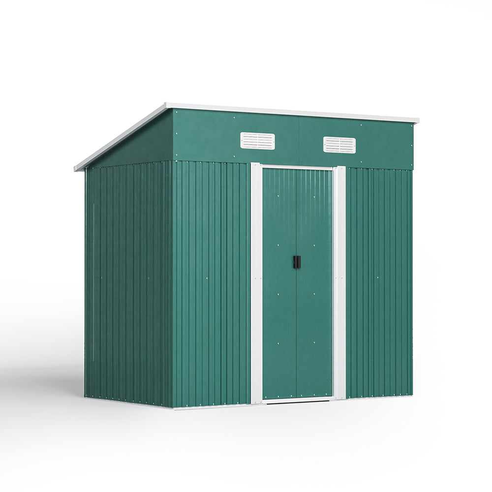 Garden Steel Shed with Skillion Roof Top Garden storage Living and Home 