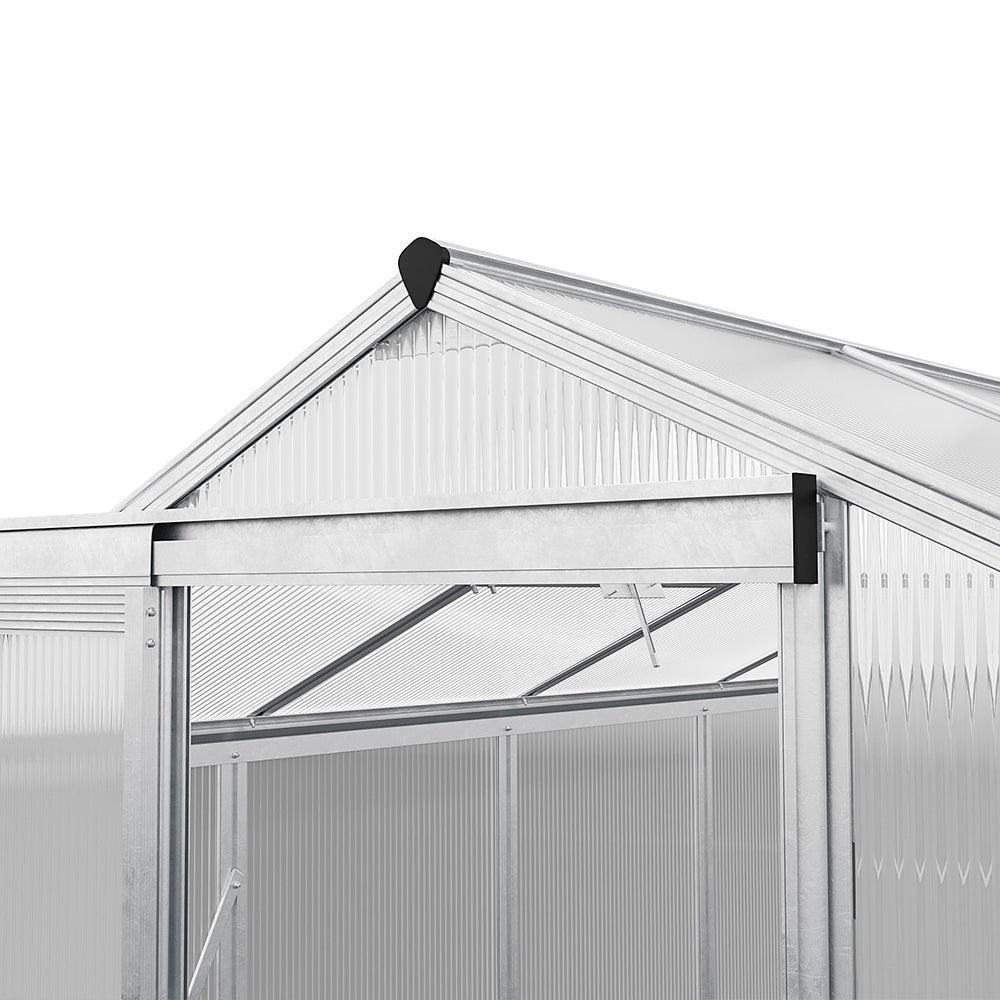 White Framed Garden Hobby Greenhouse with Vent Garden Storages & Greenhouses Living and Home 