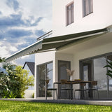 Retractable Patio Awning - Manual Shelter - Grey Awnings Living and Home 