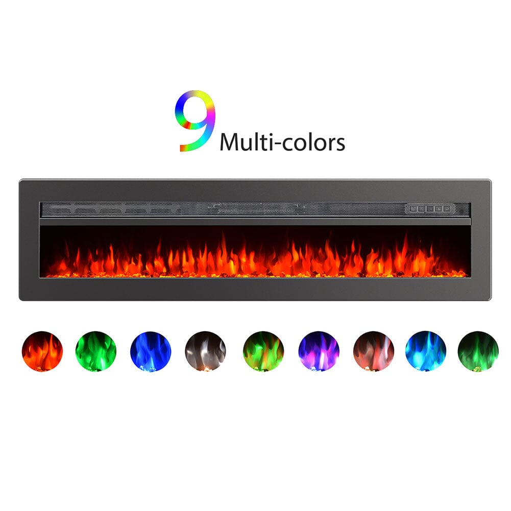 1800W Electric Fireplace Wall Mounted Heater with Overheat Protection Wall Mounted Fires Living and Home 