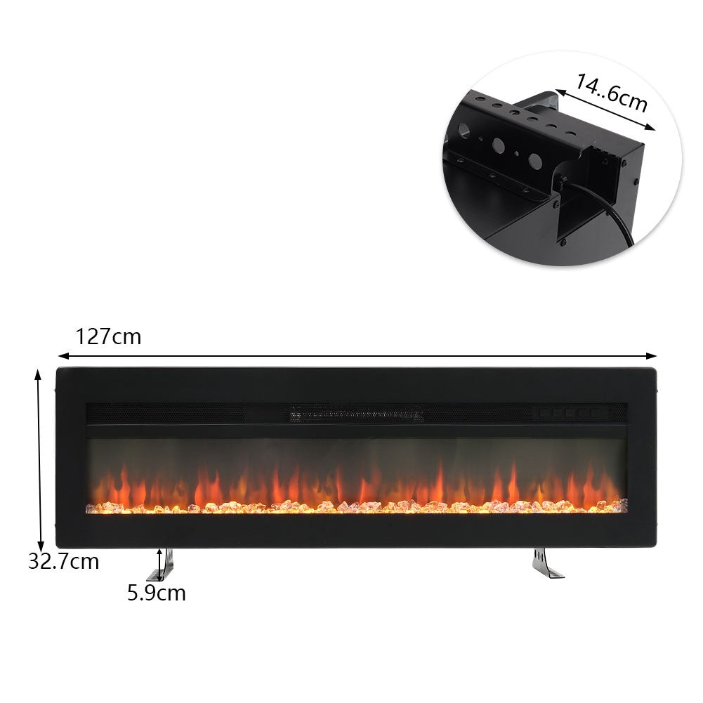 1800W Freestanding Electric Fireplace Insert Wall Mounted Electric Heater Remote Control Fireplaces Living and Home 