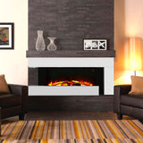 50 Inch LED Electric Fireplace L Shaped Wall Mounted Electric Fire Fireplaces Living and Home 