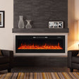 60 Inch Black Wall Mounted Fireplace with Changeable Mirror Effect Wall Mounted Fires Living and Home 60 inch 