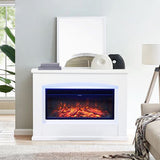 34 Inch Electric Fireplace Suite Temperature Adjustment Room Heater 1800W Fireplaces Living and Home 