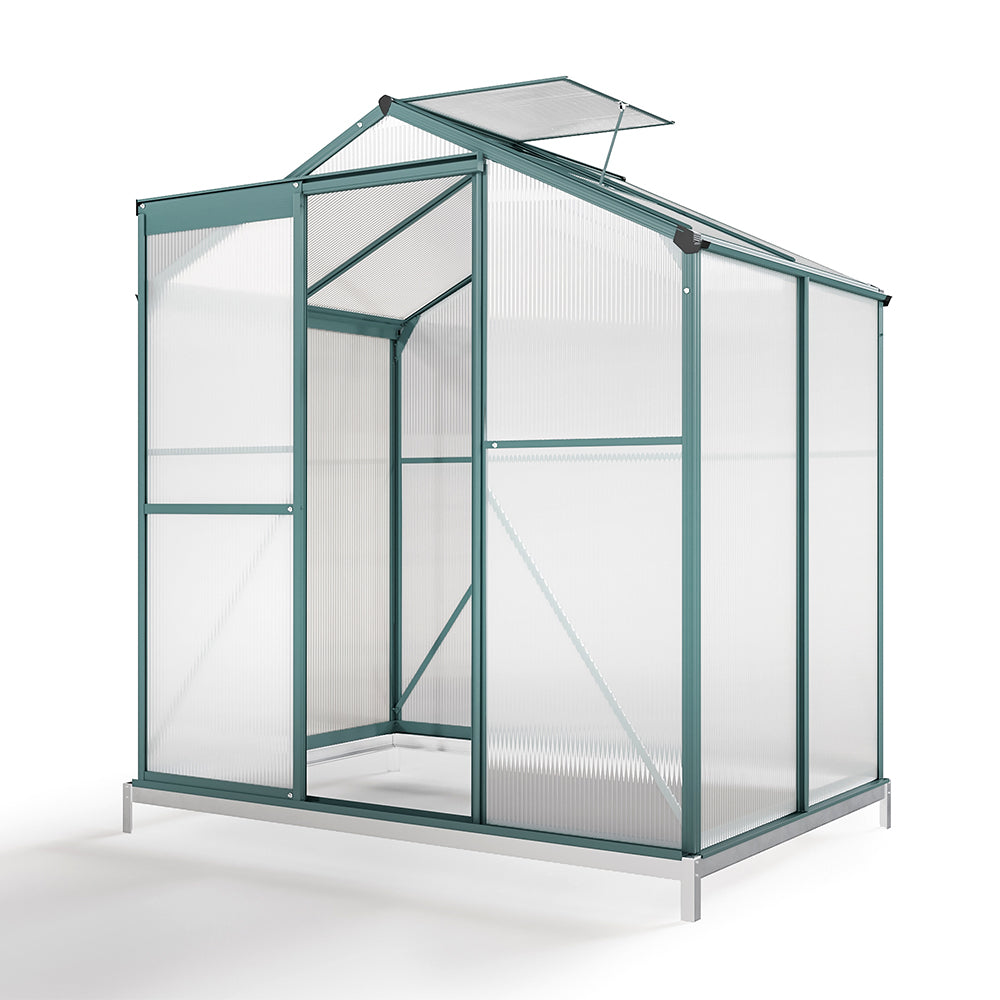 4' x 6' ft Garden Hobby Greenhouse Green Framed with Vent Garden Storages & Greenhouses Living and Home 