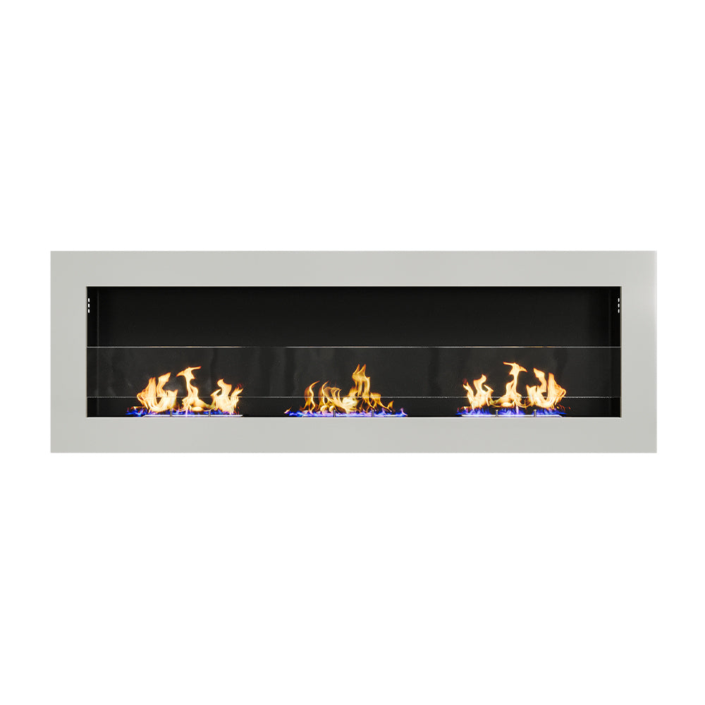 35 Inch 47 Inch Bioethanol Fireplace Wall Mounted Grey Stainless Steel Bio Ethanol Fireplaces Living and Home 