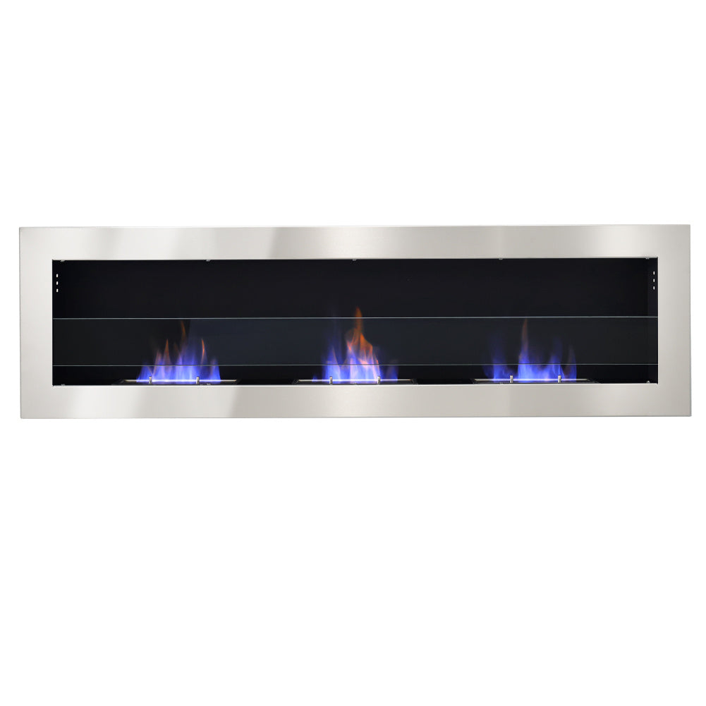 55 Inch Bio Ethanol Fireplace White Grey Black Mounted Inset Wall Biofire Bio Ethanol Fireplaces Living and Home 