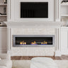 55 Inch Bio Ethanol Fireplace White Grey Black Mounted Inset Wall Biofire Bio Ethanol Fireplaces Living and Home 