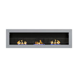 55 Inch Bio Ethanol Fireplace White Grey Black Mounted Inset Wall Biofire Bio Ethanol Fireplaces Living and Home 