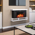 30 Inch Wall Mounted Electric Fireplace Suite with Shelf Fireplace Suites Living and Home 