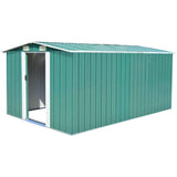 Garden Metal Storage Shed with Gabled Roof Top Large Size Greenhouses Living and Home 