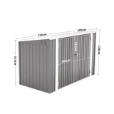 7ft Steel Bike Shed Lockable Garden Storage Shed Bike & Bin Sheds Living and Home 